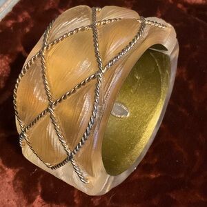 Alexis Bittar Gold and Tan Bracelet